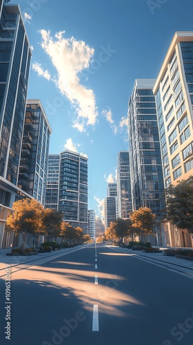 Elevated urban skyline glowing in blue, echoing a high-tech future.