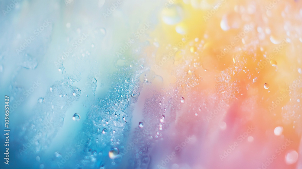 Colorful water droplets on glass create a vibrant abstract background during a rainy day Colorful water droplets on glass create a vibrant abstract background during a rainy day