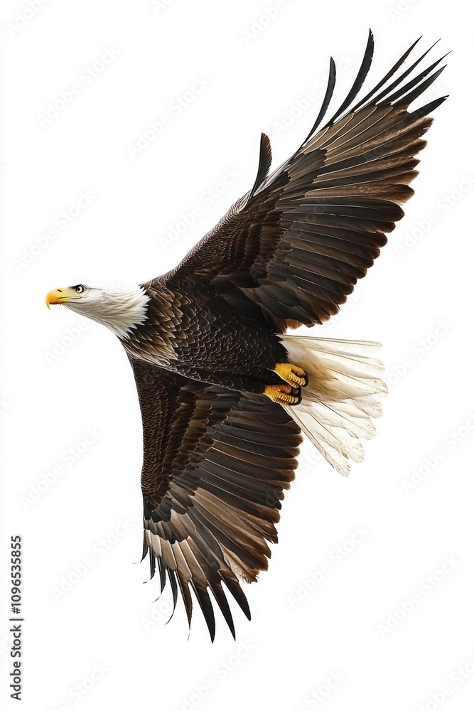 Fototapeta premium Bald eagle in flight