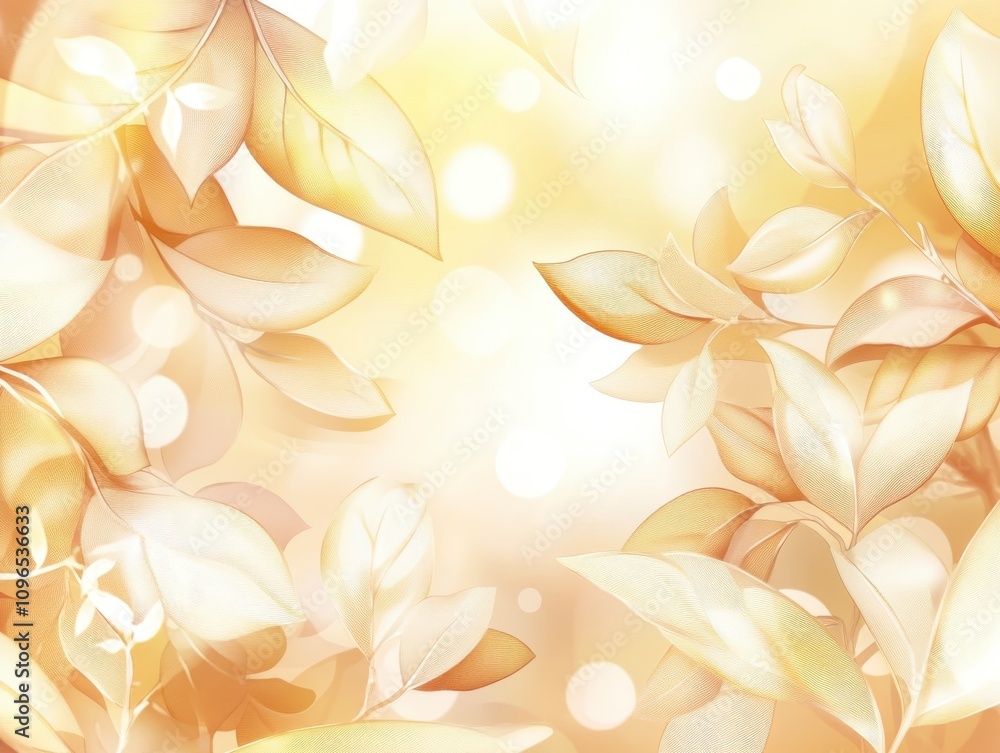 Golden Leaves Wallpaper Design Golden Leaves Wallpaper Design
