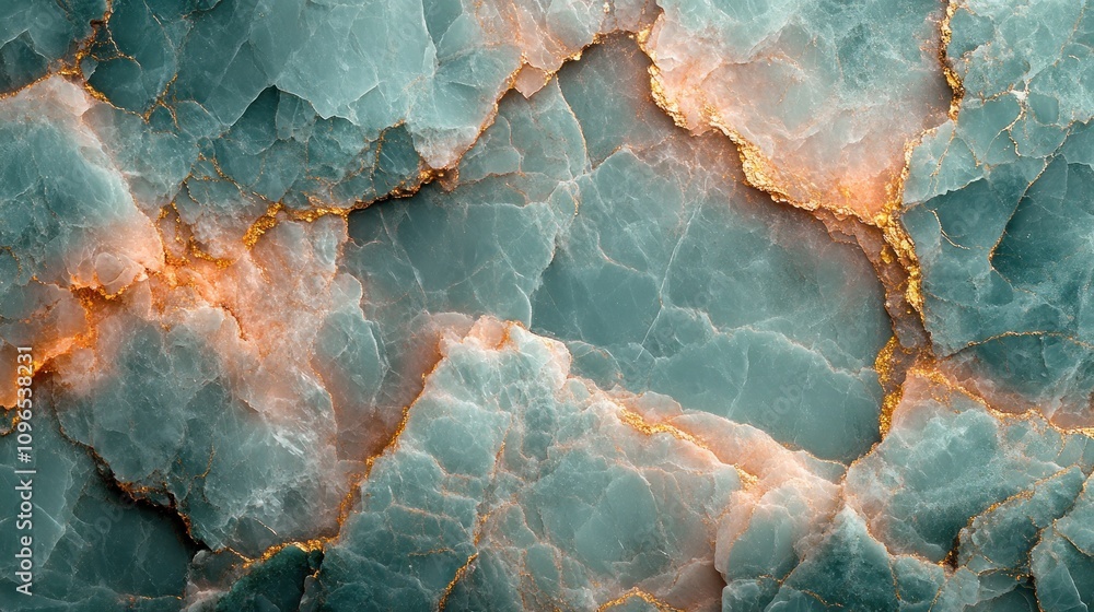 Elegant Teal and Gold Marble Texture: A Luxurious Background Elegant Teal and Gold Marble Texture: A Luxurious Background
