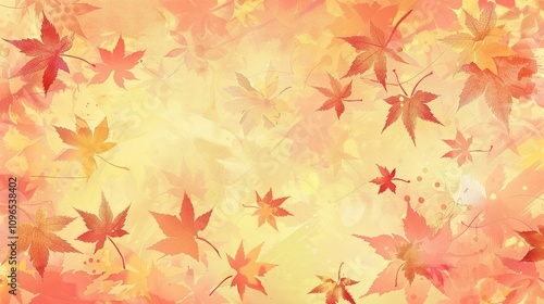 Autumn orange banner with blurred maple leaves, ideal for seasonal designs and fall projects.