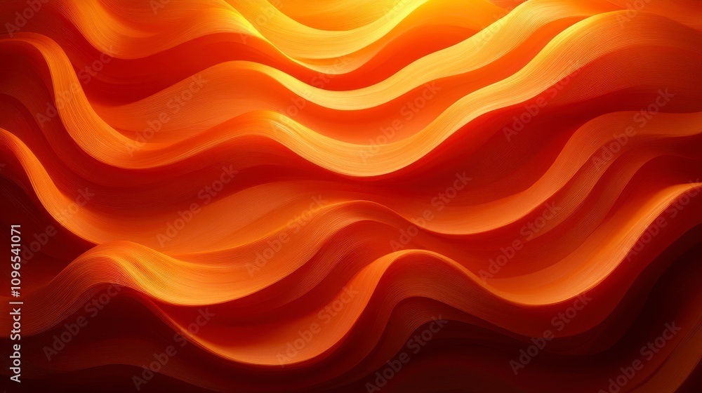 Obraz premium Vibrant Orange Wave Patterns