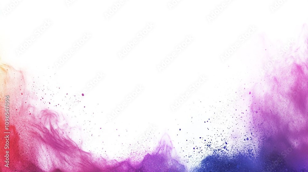 Fototapeta premium Colorful powder bursts create a vibrant abstract background for art and design projects