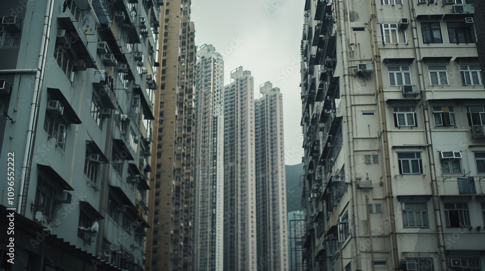 custom made wallpaper toronto digitalA high-rise cityscape showcasing the bustling financial district, representing growth, ambition,