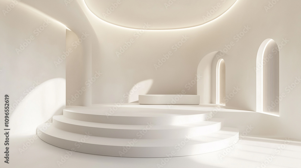 Modern Minimalist Space with Futuristic Lighting Modern Minimalist Space with Futuristic Lighting