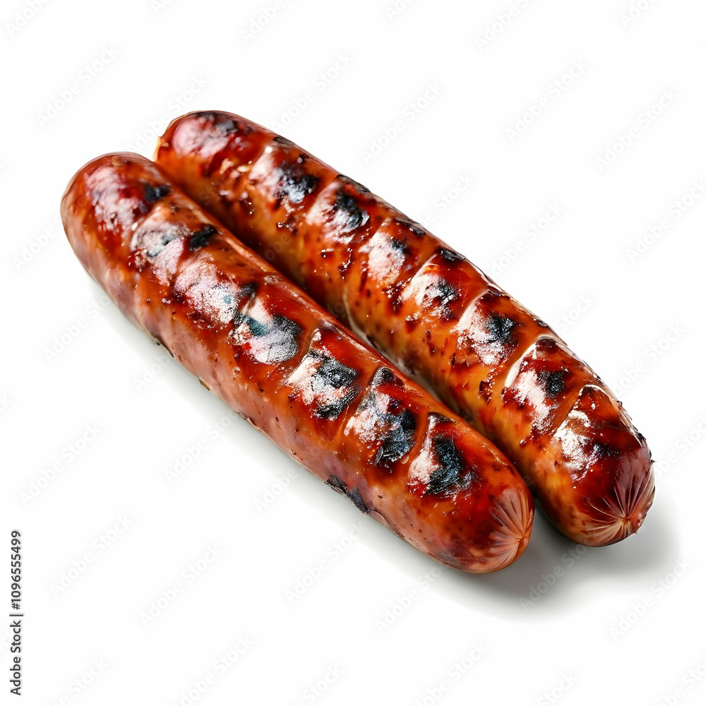 sausages on transparent sausages on transparent