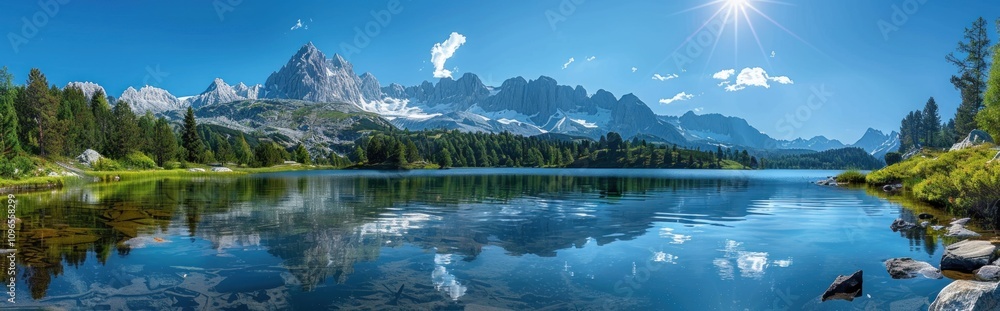 Serene Mountain Lake Reflection Serene Mountain Lake Reflection