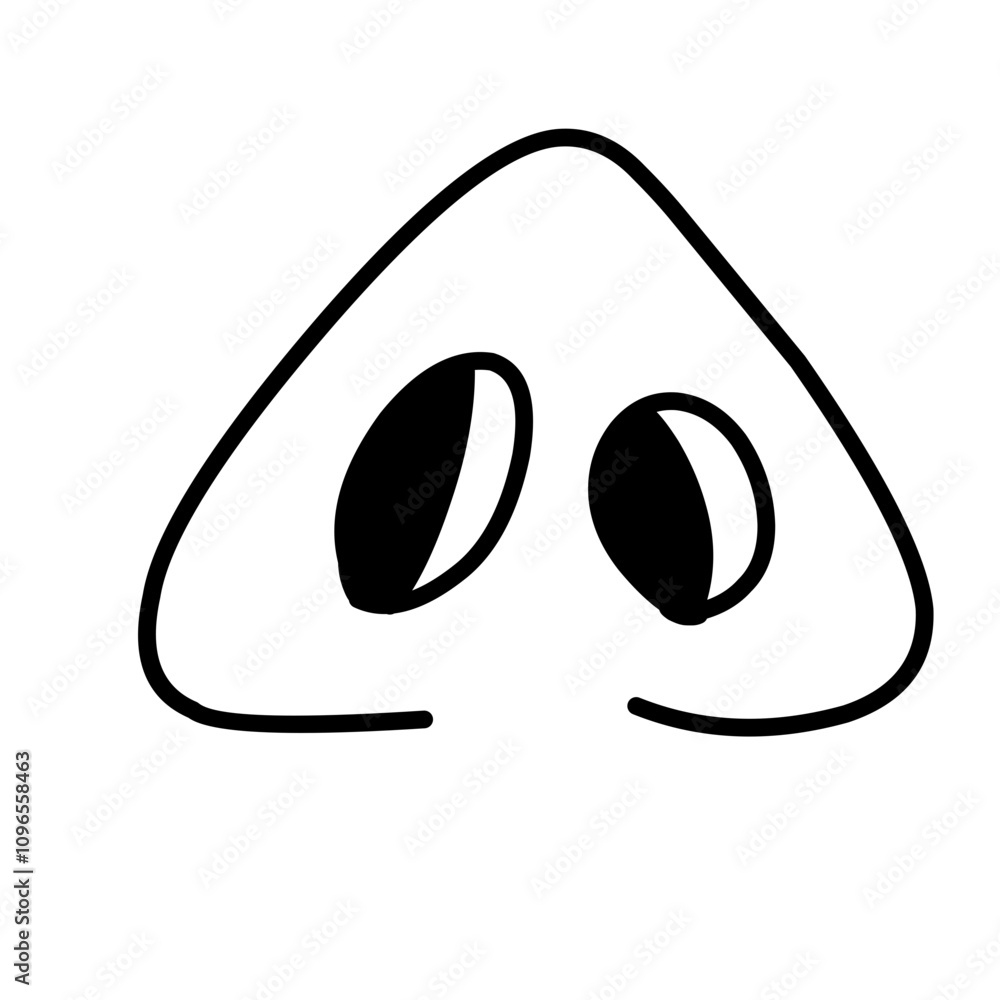 Nose icon, vector, symbol silhouette design. Line art of noise. vector illustration. Nose icon, vector, symbol silhouette design. Line art of noise. vector illustration.