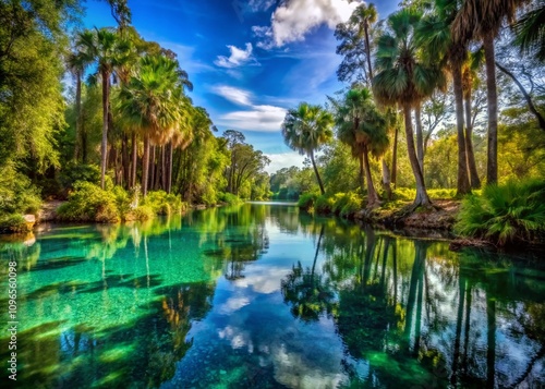 Captivating Double Exposure Photography of Homasassa Springs Wildlife State Park's Serene River and Lush Nature in Florida, Showcasing the Beauty of Wildlife and Scenic Views