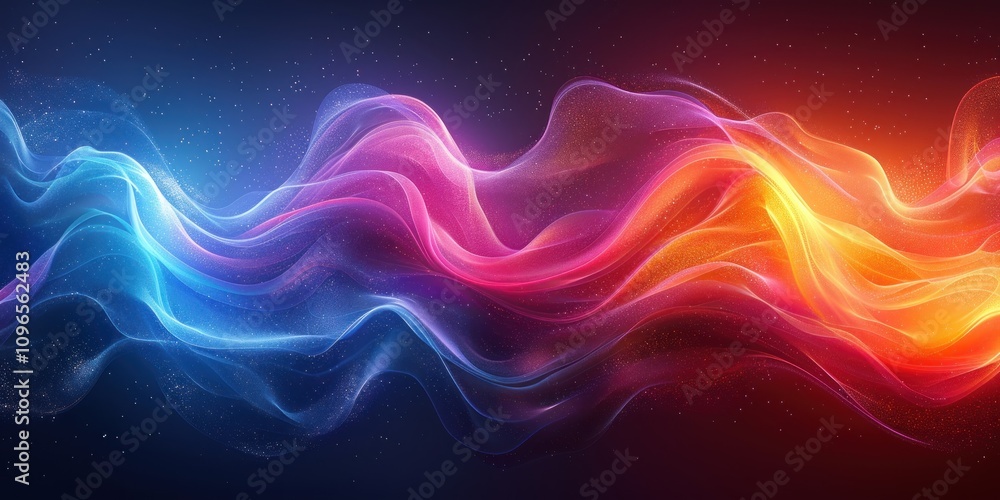 Abstract Colorful Waves with Glitter Abstract Colorful Waves with Glitter