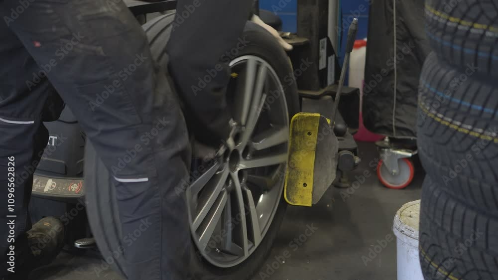 custom made wallpaper toronto digitalA car service mechanic repairs the brake system of a passenger car. Maintenance of the front caliper and replacement of brake shoes.