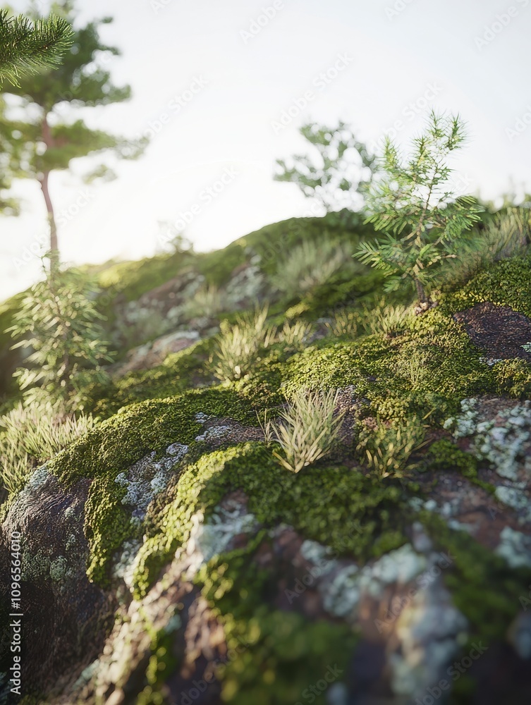 Fototapeta premium Majestic Mountain Moss