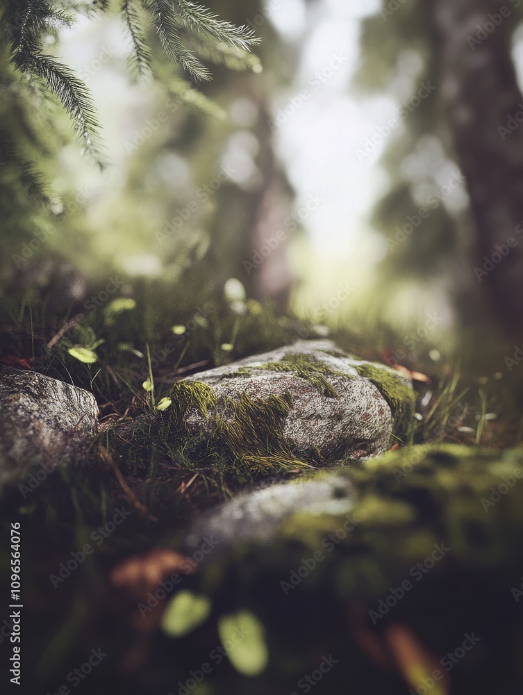 Obraz premium Enchanted Forest Rocks