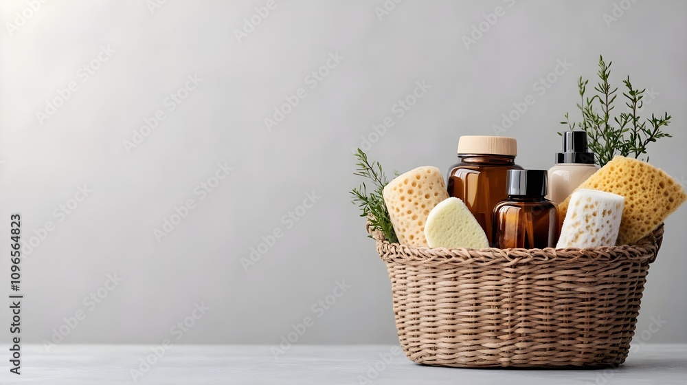 Spa Products in Wicker Basket Spa Products in Wicker Basket