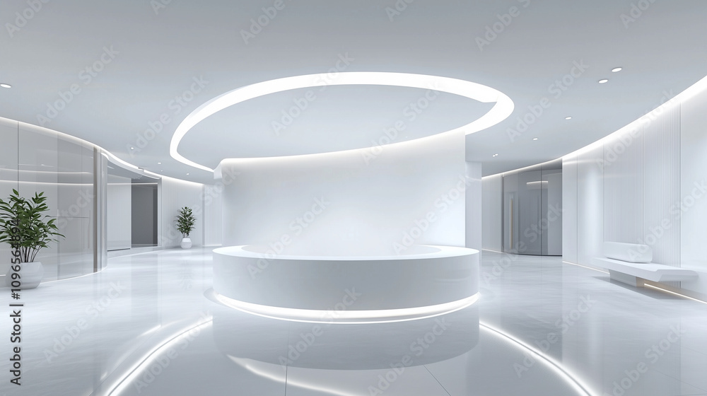Minimalist Modern Virtual Space with Futuristic Lighting Minimalist Modern Virtual Space with Futuristic Lighting