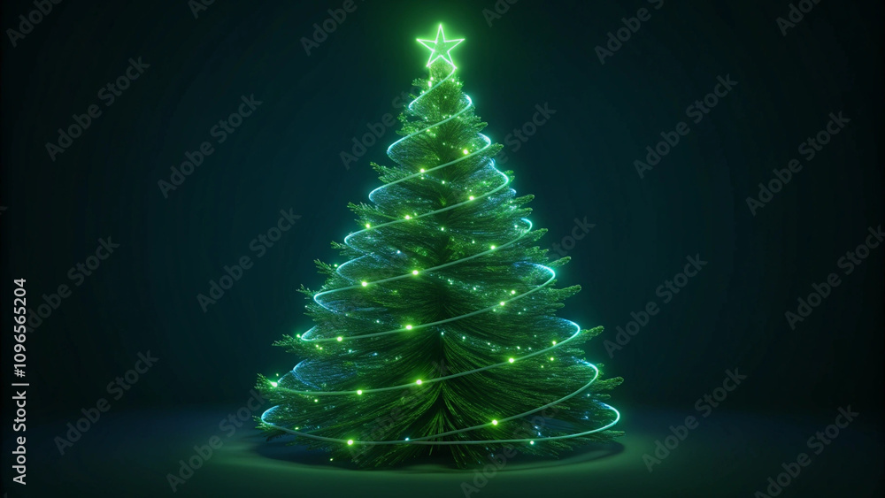abstract christmas tree on dark background abstract christmas tree on dark background