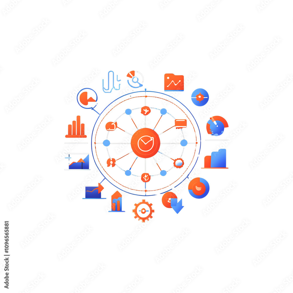 Explore a dynamic visual representation of digital marketing strategy, showcasing interconnected data points and key performance indicators (KPIs) driving business growth. Created with Gemerative AI Explore a dynamic visual representation of digital marketing strategy, showcasing interconnected data points and key performance indicators (KPIs) driving business growth. Created with Gemerative AI