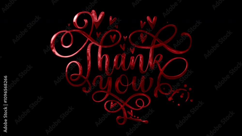 Red lettering heart saying Thank You with small hearts suitable for expressing gratitude in design projects like cards or posters. Red lettering heart saying Thank You with small hearts suitable for expressing gratitude in design projects like cards or posters.