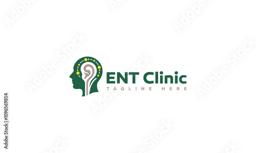 Ear Nose Throat Clinic Logo Vector Template