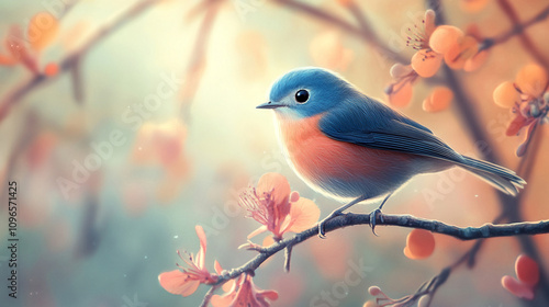 cute nature beautiful fluffy bird background