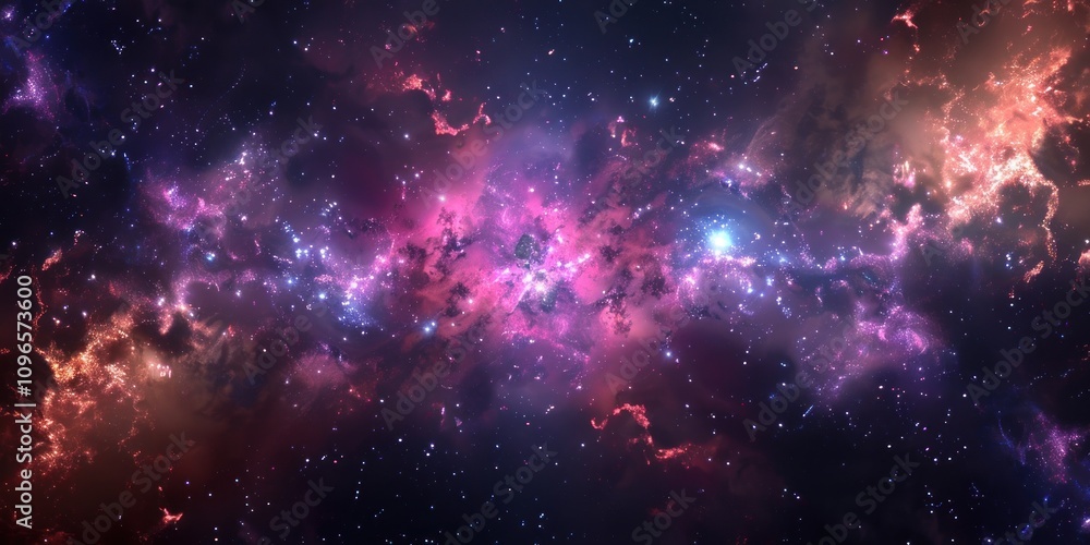 Cosmic Nebula with Vibrant Hues Cosmic Nebula with Vibrant Hues