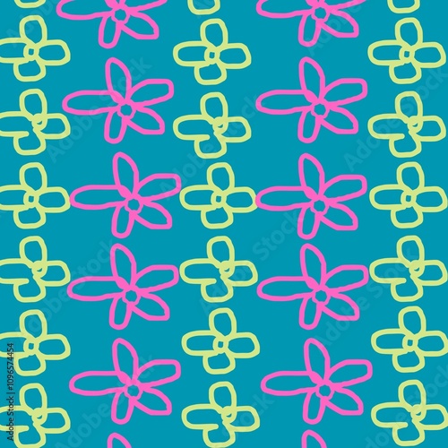 seamless background with flowers