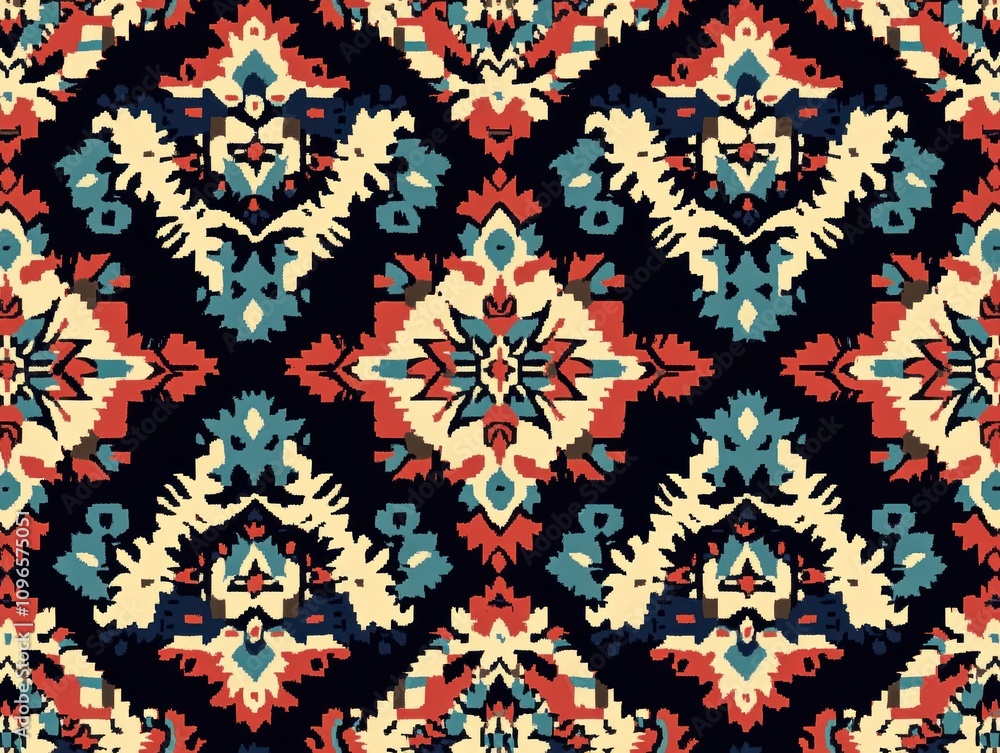 Unique Modern Bohemian Pattern Design Featuring Vibrant Colors and Detailed Shapes Perfect for Textile and Interior Design Projects Unique Modern Bohemian Pattern Design Featuring Vibrant Colors and Detailed Shapes Perfect for Textile and Interior Design Projects