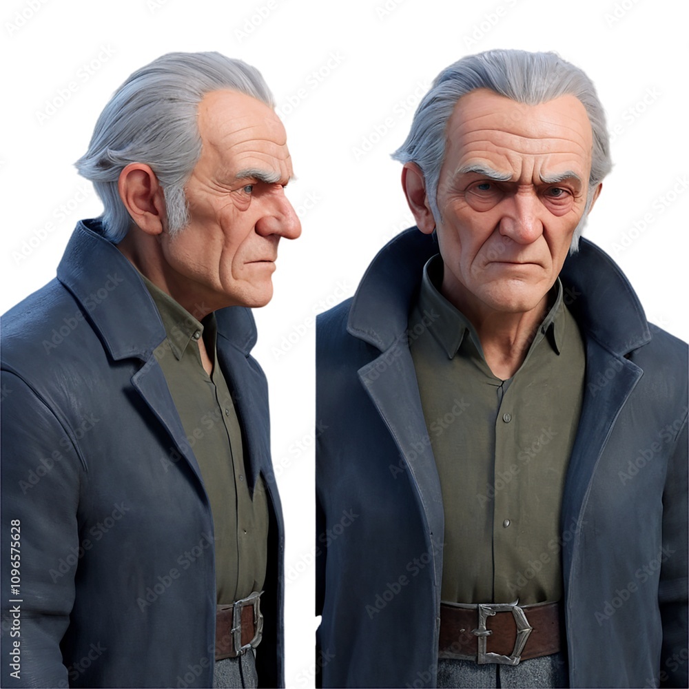 Grizzled Veteran: Portrait of a Wise, Experienced Man Grizzled Veteran: Portrait of a Wise, Experienced Man