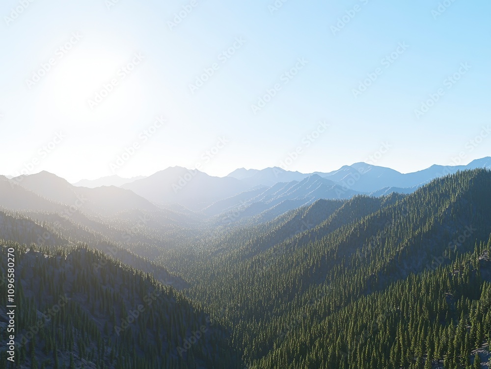 Fototapeta premium Majestic Mountain Range Sunrise