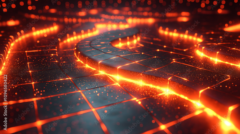 Black background and light lines