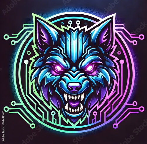 Colorful Wolf Logo photo