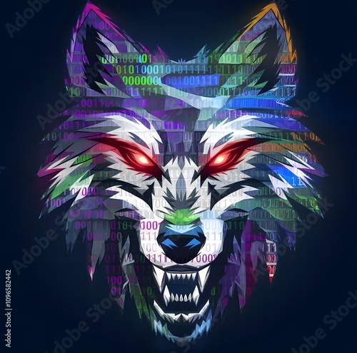 Colorful Wolf Logo photo