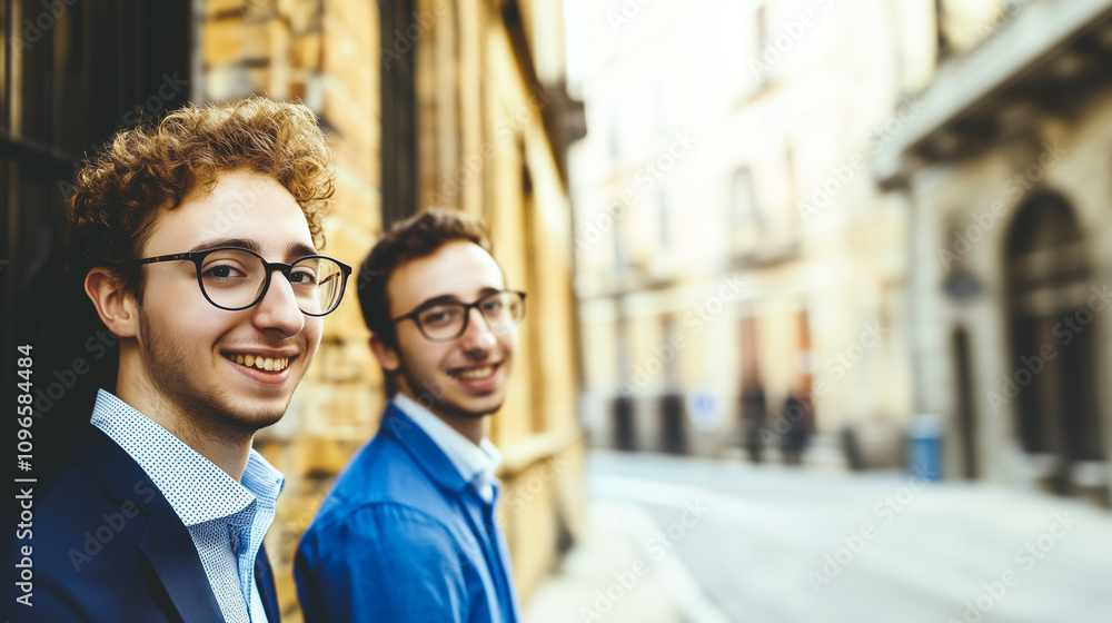 Smiling University Students Showcasing Friendship and Academic Life in a Vibrant Campus Setting