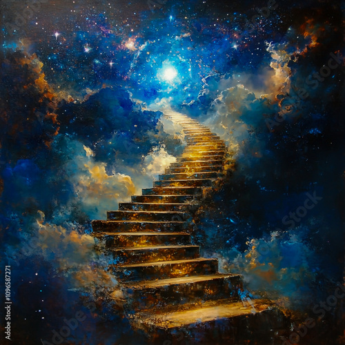 Stairway to Heaven A Divine Heavenly Staircase Leading to the Skies photo