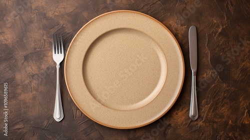 Retro Empty Plate Mockup photo