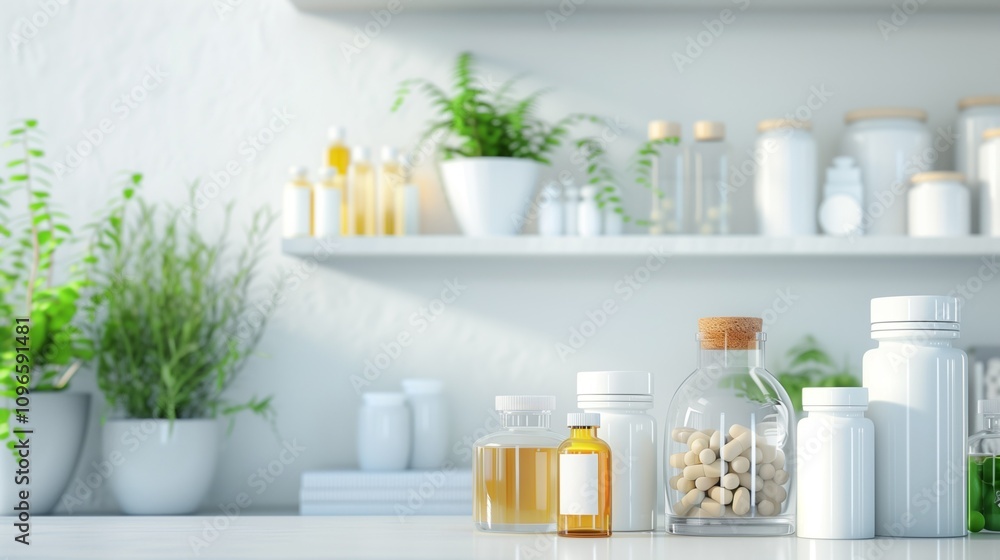 Organized Pharmacy Shelf Display Organized Pharmacy Shelf Display