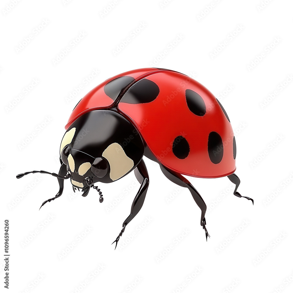 A vibrant close-up of a ladybug on a leaf, showcasing its striking red color and unique black spots, symbolizing nature's beauty. A vibrant close-up of a ladybug on a leaf, showcasing its striking red color and unique black spots, symbolizing nature's beauty.