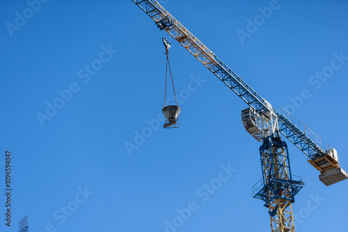 Silhouette Workers under Building Construction