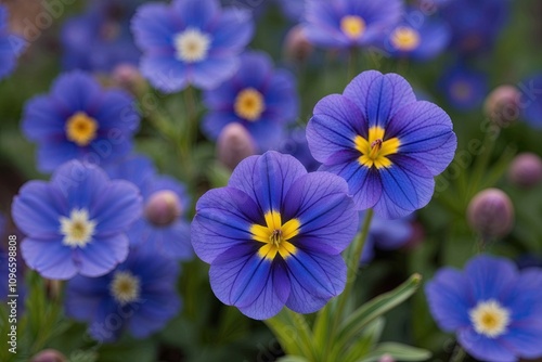 Vibrant Ultramarine Flower Blooming Closeup in Springtime