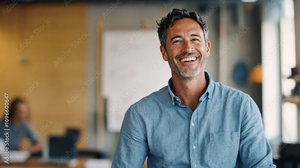 Visionary brand strategist leading a workshop in a bright, modern studio space Visionary brand strategist leading a workshop in a bright, modern studio space
