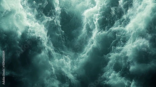 Abstract teal swirling cloudscape texture.
