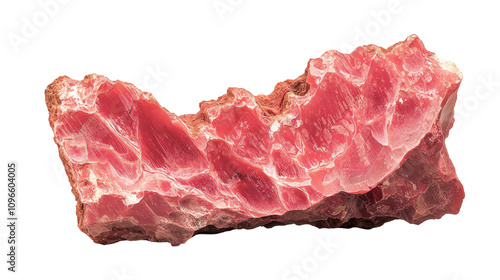 Raw meat piece on white isolate background photo