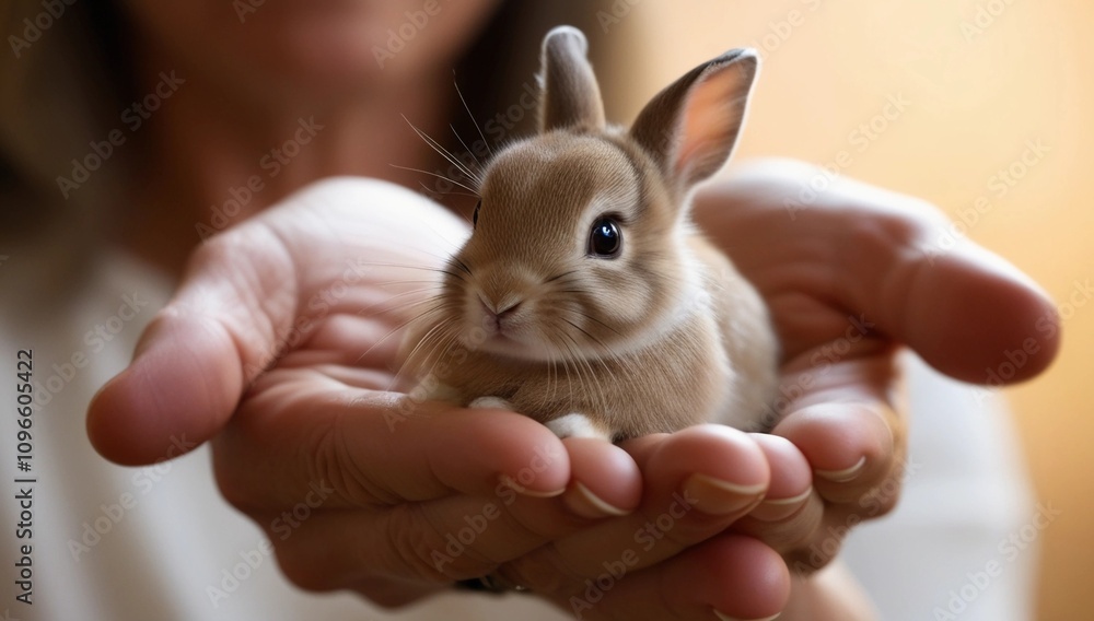 Obraz premium rabbit in hands