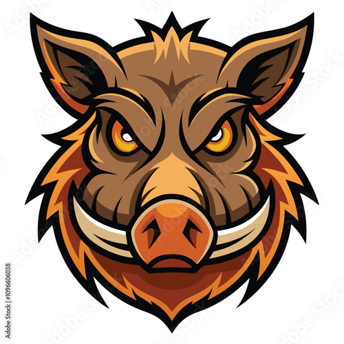 Boar Head Logo Vector Illustration in High Detail for Branding and Design Projects