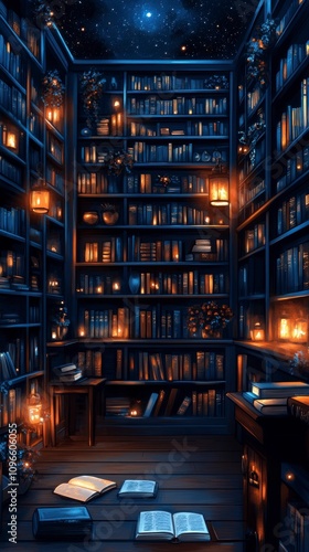 A Serene and Spellbinding Night Library