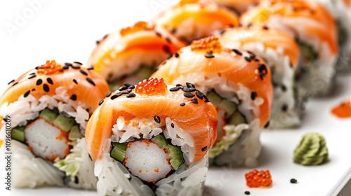 Sushi isolated on white background