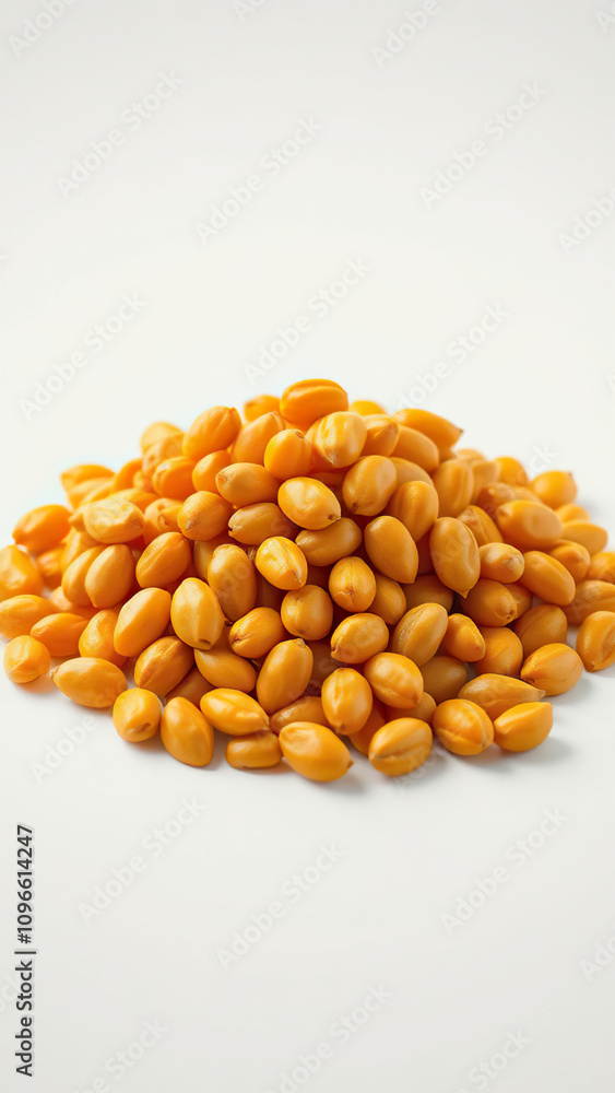Pile of orange-yellow sultanas on a white board, Decorated, Incising Pile of orange-yellow sultanas on a white board, Decorated, Incising