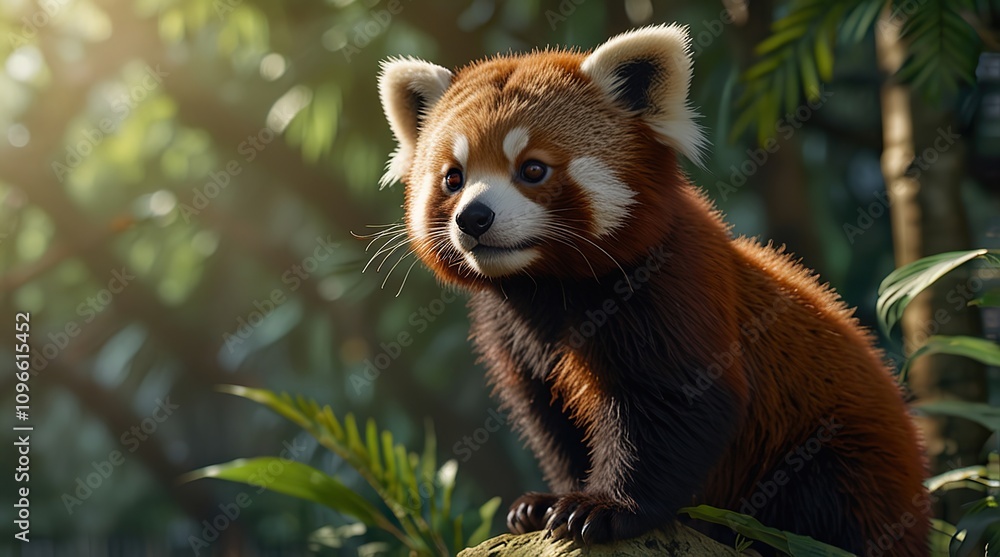 Fototapeta premium Cute red panda