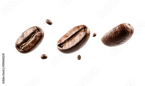 Wallpaper Mural Coffee beans on white background Torontodigital.ca